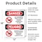 Signmission No Swimming Pool Closed Chemicals Bilingual Danger Sign, Plastic, 12in W x 18in L, 2PK OS-2PACK-DS-P-1218-VS-1627 - alternate 2